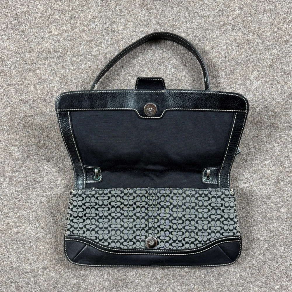 VTG Y2K Coach 7075 Kelly SoHo Signature Satchel Shoulder Bag Buckle Flap Closure